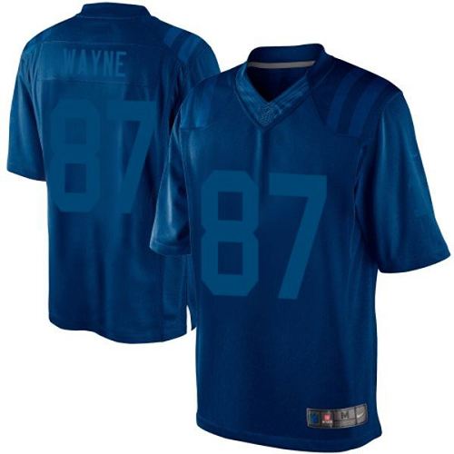 Men's Limited Reggie Wayne Nike Jersey Royal Blue - #87 Drenched NFL Indianapolis Colts